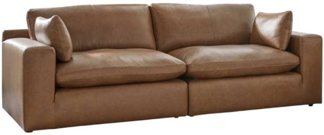 Signature Design by Ashley® Emilia 2-Piece Caramel Sectional Loveseat-0