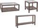 Bassett Mirror Calum Glass Top Console Table with Brown Base-4