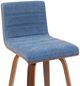 Armen Living Vienna Vintage Blue/Walnut Swivel Counter Stool-5