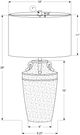 Monarch Specialties Inc. Grey Ceramic Table Lamp with Beige Shade-1