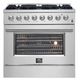 FORNO® Marco 36" Stainless Steel Pro Style Dual Fuel Range-0