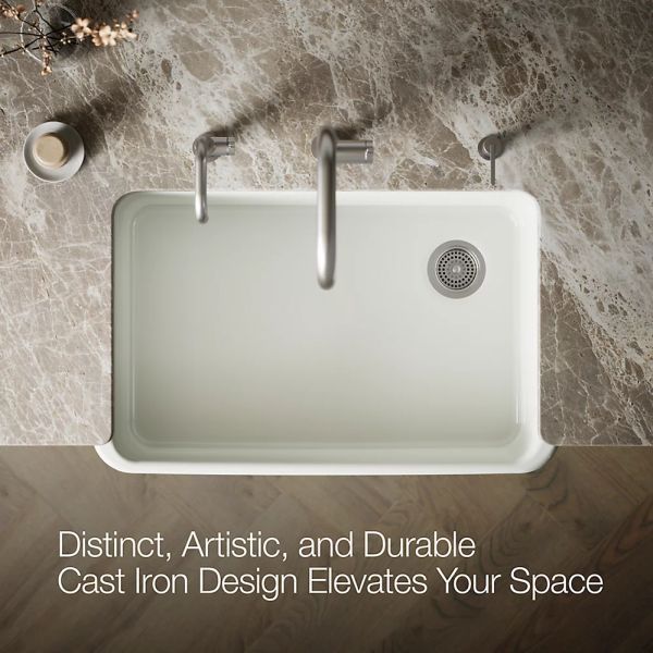 KOHLER® Ironridge® Dune 34" Undermount Single-Bowl Farmhouse Kitchen Sink-4