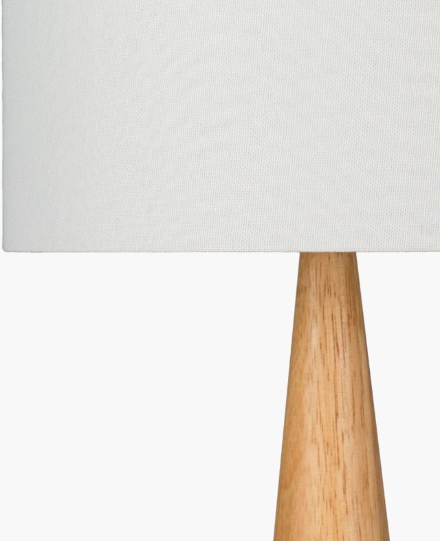 Surya Kent Glazed White/Natural Tan Table Lamp-2