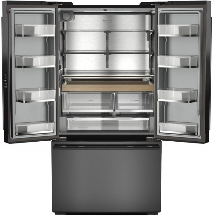 KitchenAid® 36" 24.3Cu. Ft. Black Ore Counter Depth French Door Refrigerator with Interior Dispense