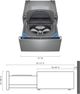 LG SideKick™ 27” W x 15" H Graphite Steel Pedestal Washer-3