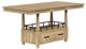 Bernards Bellamy Lane Caramel Counter Table-0