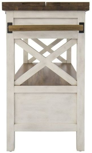 YHD Cassidy Brown/White Kitchen Island-3