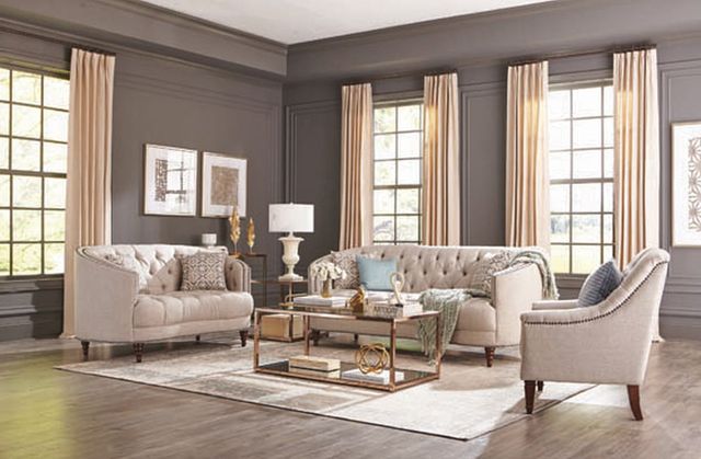 Coaster® Avonlea C-Shaped Loveseat-1