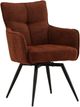 Dovetail Furniture Adelise Burgundy Swivel Chair-0