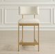 Uttermost® Apsley Gold/White Counter Stool-1