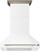 FORNO® Aria Series Alta Qualita 36" White Wall Mounted Range Hood  -0
