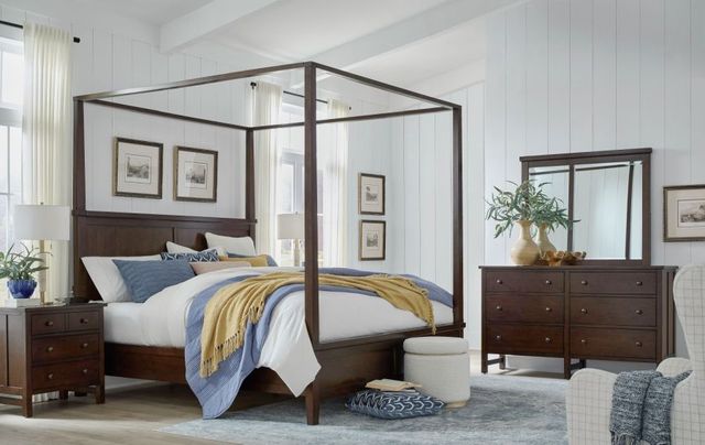 aspenhome® Channing Harvest Cherry King Canopy Bed-2