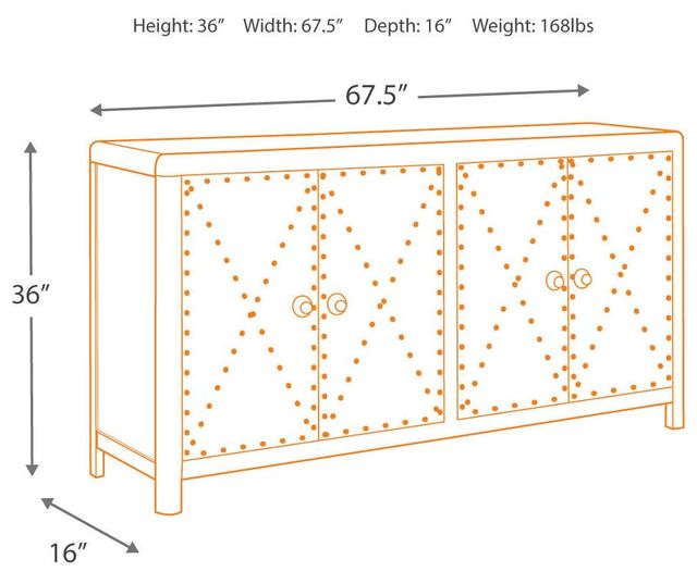 Signature Design by Ashley® Rock Ridge Gunmetal Accent Cabinet-2