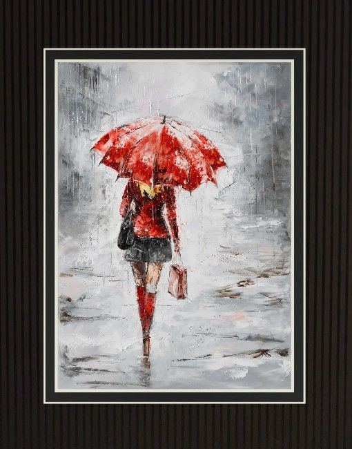 Classy Art City in the Rain I by Jolanta Kowalik Framed Wall Art-2