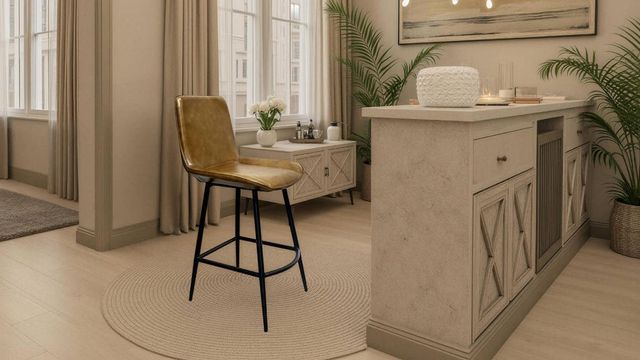Nest Home Collections Gabriel Black/Brown Counter Stool-1