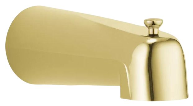 Delta Polished Brass Pull-Up Long Diverter Tub Spout-0