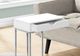 Monarch Specialties Inc. White 25"H Drawer C Table with Silver Metal Base-2