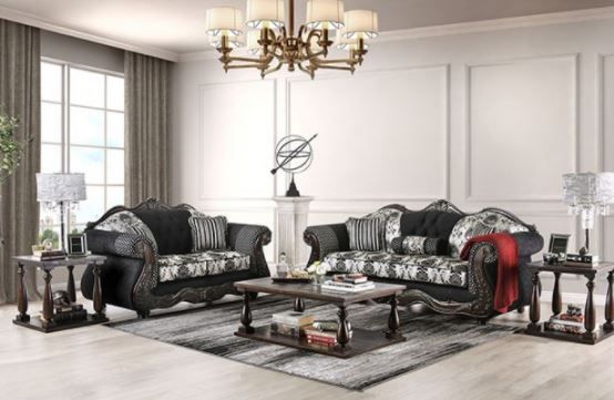 Furniture of America® Ronja Black Sofa-1