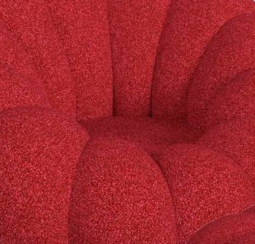 Elements International Bubble 2-Piece Red Swivel Chair and Ottoman Set-1