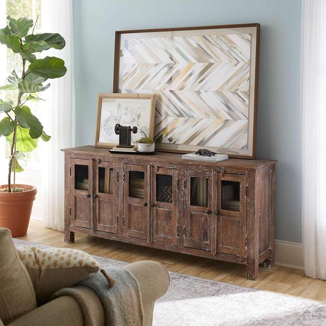 Liberty Furniture Ruston Light Brown 70" Accent Entertainment Console-4