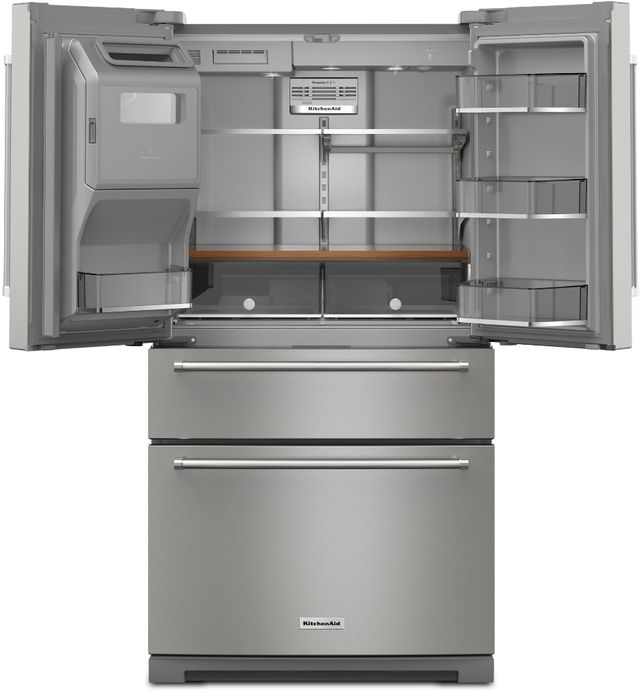 KitchenAid® 36 in. 26.2 Cu. Ft. PrintShield™ Stainless Steel French Door Refrigerator -1