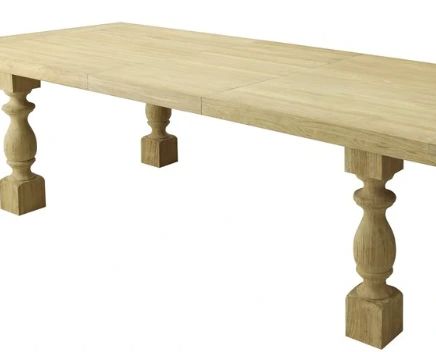 YHD Lynchart Farm Brown Extension Dining Table-1