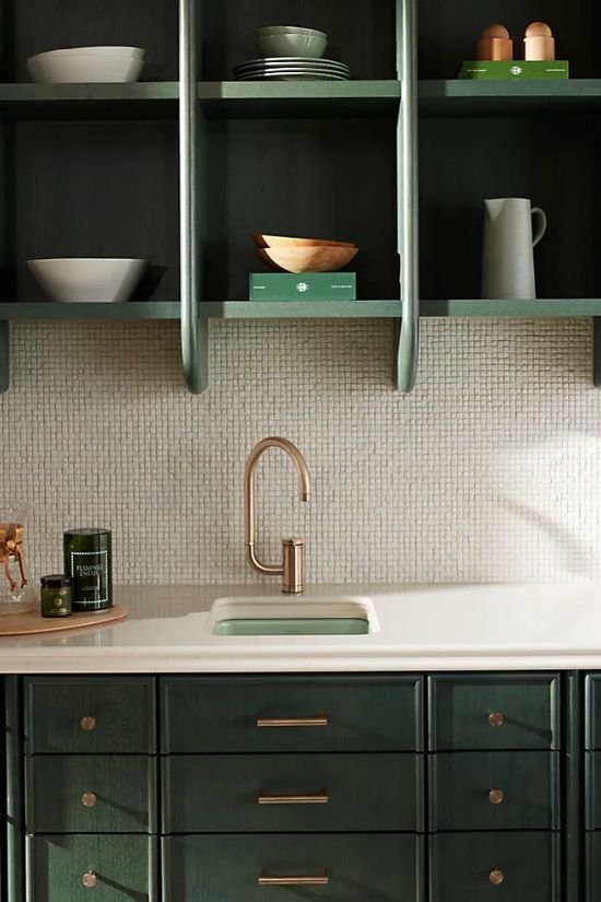 KOHLER® Iron/Tones® Fresh Green 17" Top/Undermount Single-Bowl Bar Sink-2