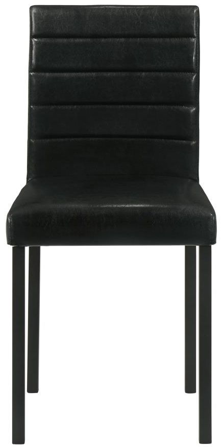 Coaster® Garza 4-Piece Black Upholstered Dining Side Chair Set-3