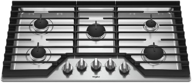 Whirlpool® 36" Stainless Steel Gas Cooktop-0
