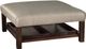 Craftmaster® Customizable CM Leather Cocktail Ottoman with 2-Trays-0