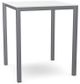 Amisco Customizable Carbon 36" White Glass Square Bar Table-0