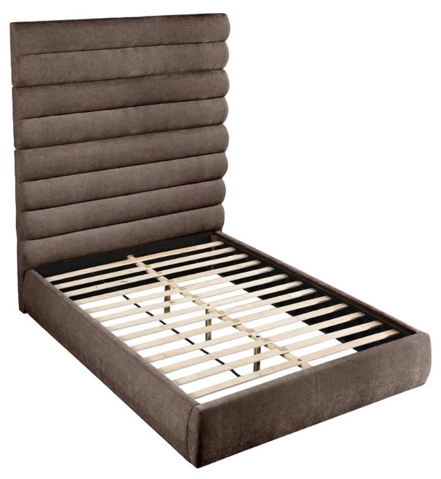 Meridian Furniture Adam Brown 89" Queen Upholstered Panel Bed-3
