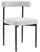 Armen Living Shannon 2-Piece Black/Cream Upholstered Dining Side Chair Set-1