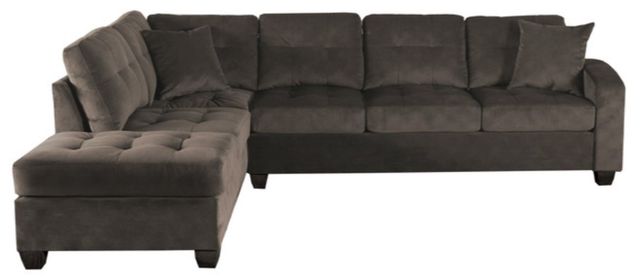 Homelegance® Emilio 2-Piece Chocolate Sectional with Chaise-2