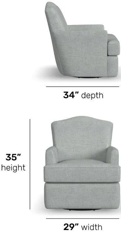 Flexsteel® Customizable Judge Fabric Swivel Chair-2