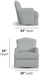 Flexsteel® Customizable Judge Fabric Swivel Chair-2