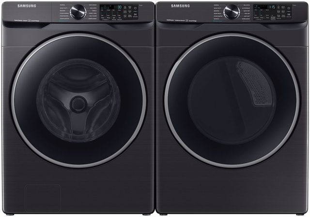 Samsung Brushed Black Front Load Laundry Pair-0