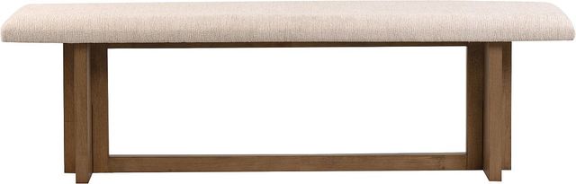 Magnussen Home® Marcel Beige/Harvest Brown Bench with Upholstered Seat-1