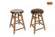 Allwood Furniture Group #41 24" Solid Oak Backless Swivel Stool with Pad-1