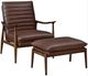Bassett® Furniture Ellis Brown Leather Accent Chair-4