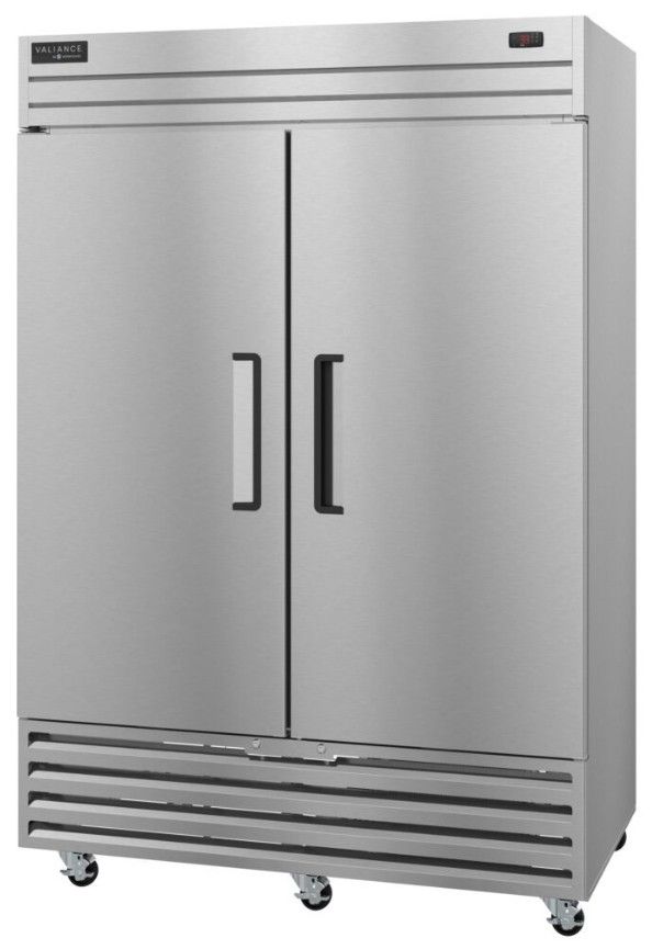 Hoshizaki Valiance® 55" 42.5 Cu. Ft. Stainless Steel Two Section Upright Freezer with Lock-1