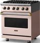 Viking® 5 Series 30" Blush Pro Style Dual Fuel (LP) Range with Brushed Brass Trim-3