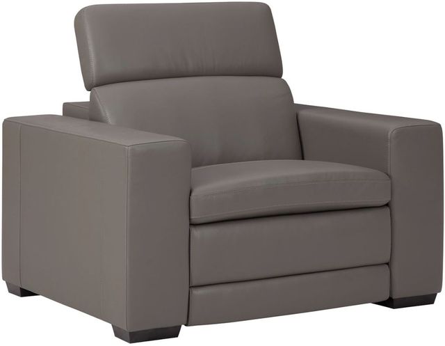 Signature Design by Ashley® Texline Gray Power Recliner with Adjustable Headrest-3