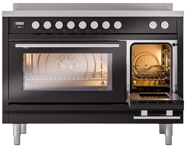 Ilve® Professional Plus II 48" Glossy Black Pro Style Induction Range-3