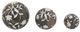 A & B Home 3-Piece Brown/White Decorative Ceramic Orbs Set-1