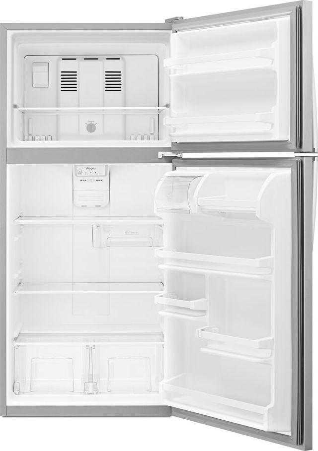 Whirlpool® 30 in. 18.2 Cu. Ft. Monochromatic Stainless Steel Top Freezer Refrigerator-1
