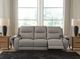 Signature Design by Ashley® Trendsetter Ash Power Reclining Sofa with Audio Seating-2