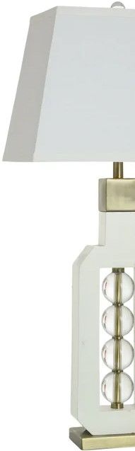 StyleCraft Norman Wyatt Home Wilma Gold/White Poly Table Lamp-1