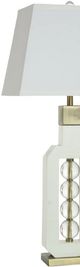 StyleCraft Norman Wyatt Home Wilma Gold/White Poly Table Lamp-1
