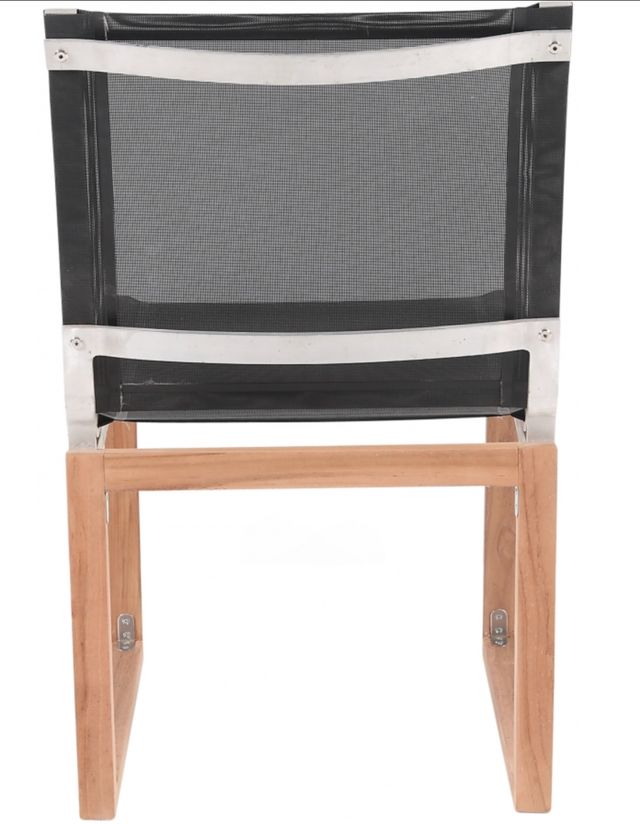 Meridian Furniture Tulum Black Fabric Outdoor Dining Side Chair-2